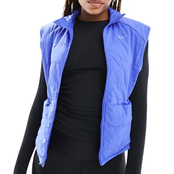 Nike Running Swift Therma-fit vest in blue joy - Picture 1 of 9